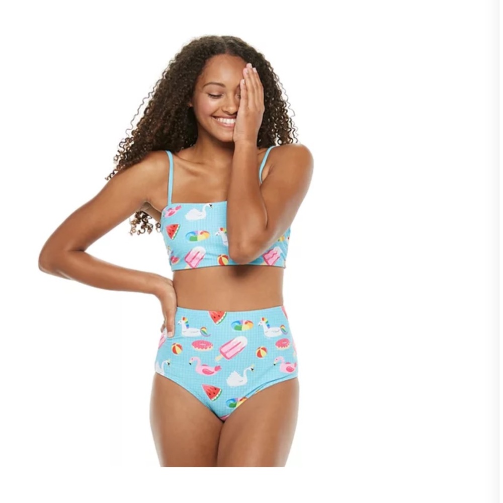 Undercurrent 2 Pc Variety Pool Float Bandeau Bikini Bathing Suit